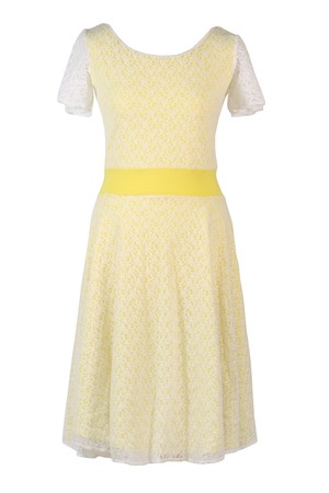Organic dress Perle lemon (yellow) + white from Frija Omina