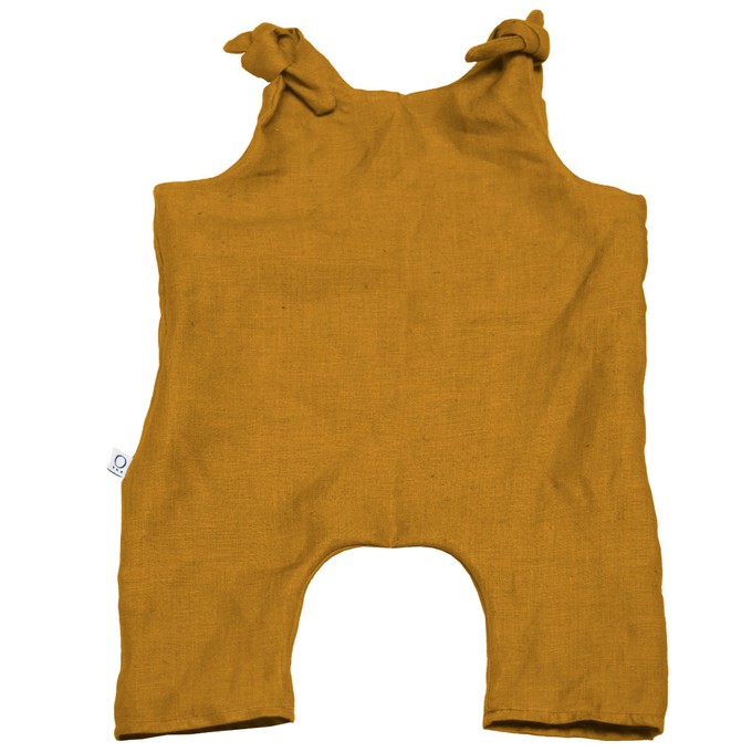 Baby romper from hemp saffron (yellow) from Frija Omina