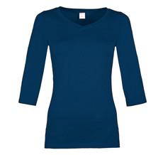 Organic quarter sleeve shirt Winda dark blue from Frija Omina