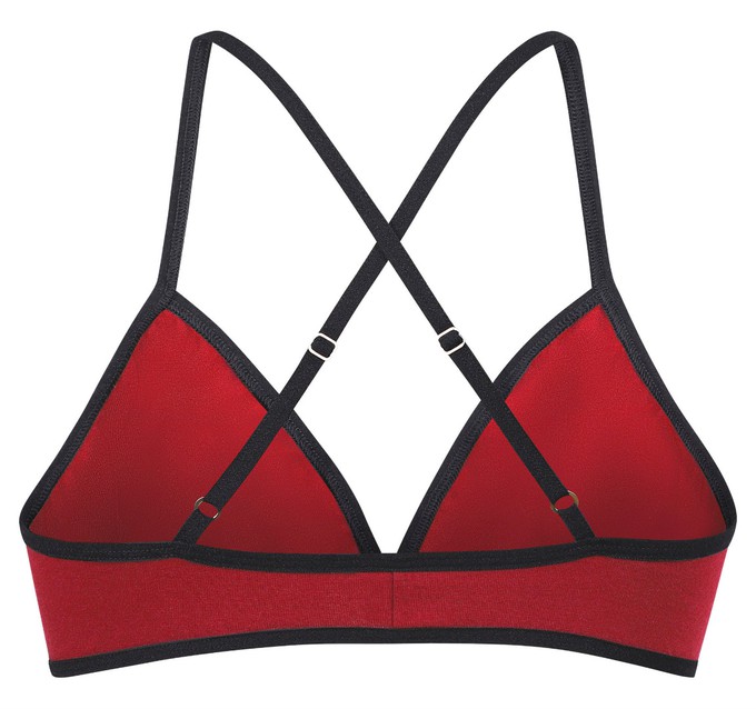 Set: Bio bra + hipster panties, red hot chilli from Frija Omina