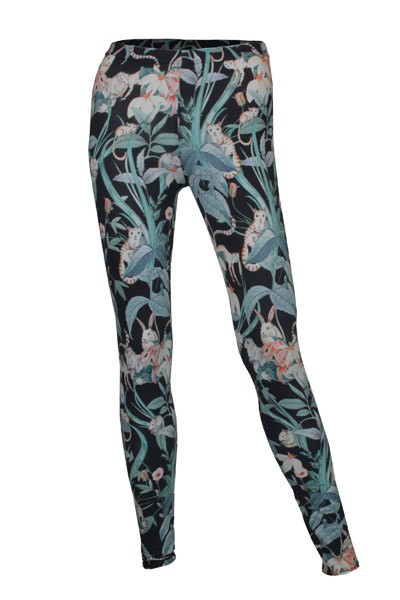 Bio Leggings Jungle (zwart)