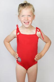 Recycling swimsuite Flori Petite, melon red via Frija Omina