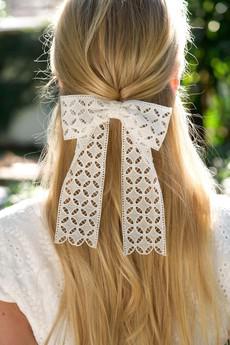 Katie Embroidered Hair Bow via GAÂLA