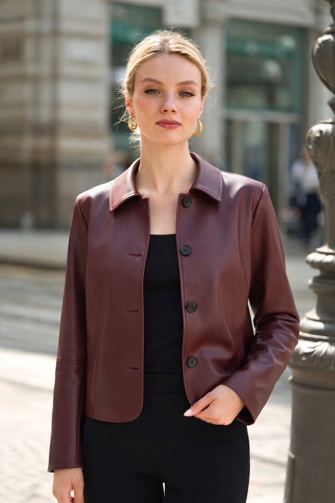 Sylvie Faux Leather Short Coat from GAÂLA