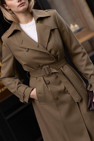 Kelianne Wool-Cotton Trench Coat from GAÂLA