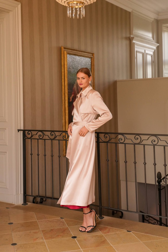 Project Cece | Cameron Satin Trenchcoat