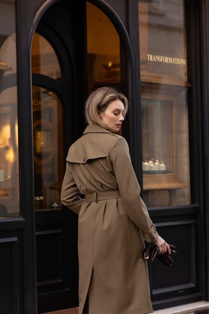 Kelianne Wool-Cotton Trench Coat from GAÂLA