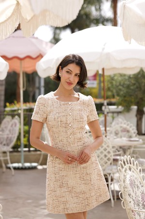 Dina Wool Tweed Dress from GAÂLA