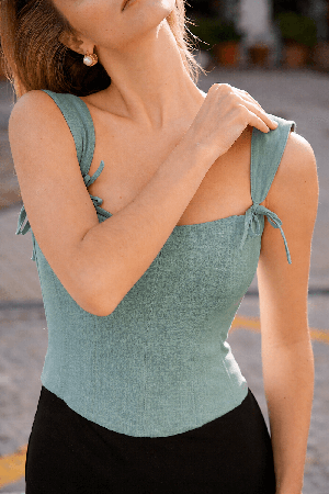 Jeanette Linen Corset Top from GAÂLA