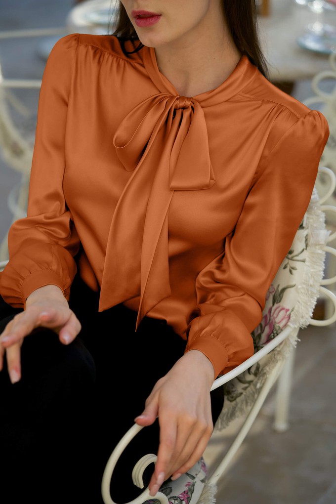 Lena Silk Bow Blouse from GAÂLA