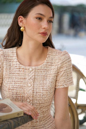 Dina Wool Tweed Mini Dress from GAÂLA