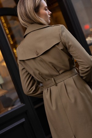 Kelianne Wool-Cotton Trench Coat from GAÂLA