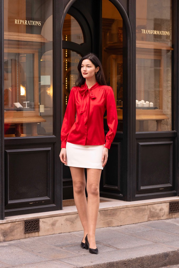 Lena Silk Bow Blouse from GAÂLA