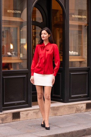 Lena Silk Bow Blouse from GAÂLA