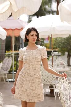 Dina Wool Tweed Dress via GAÂLA