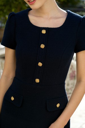 Dina Cotton Tweed Dress from GAÂLA