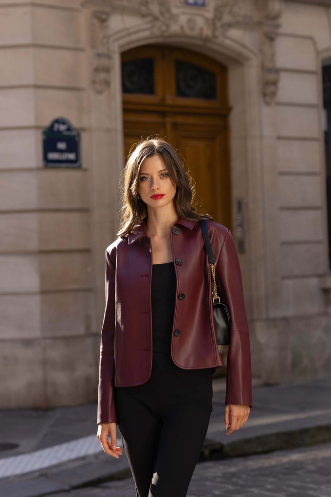 Sylvie Faux Leather Short Coat from GAÂLA