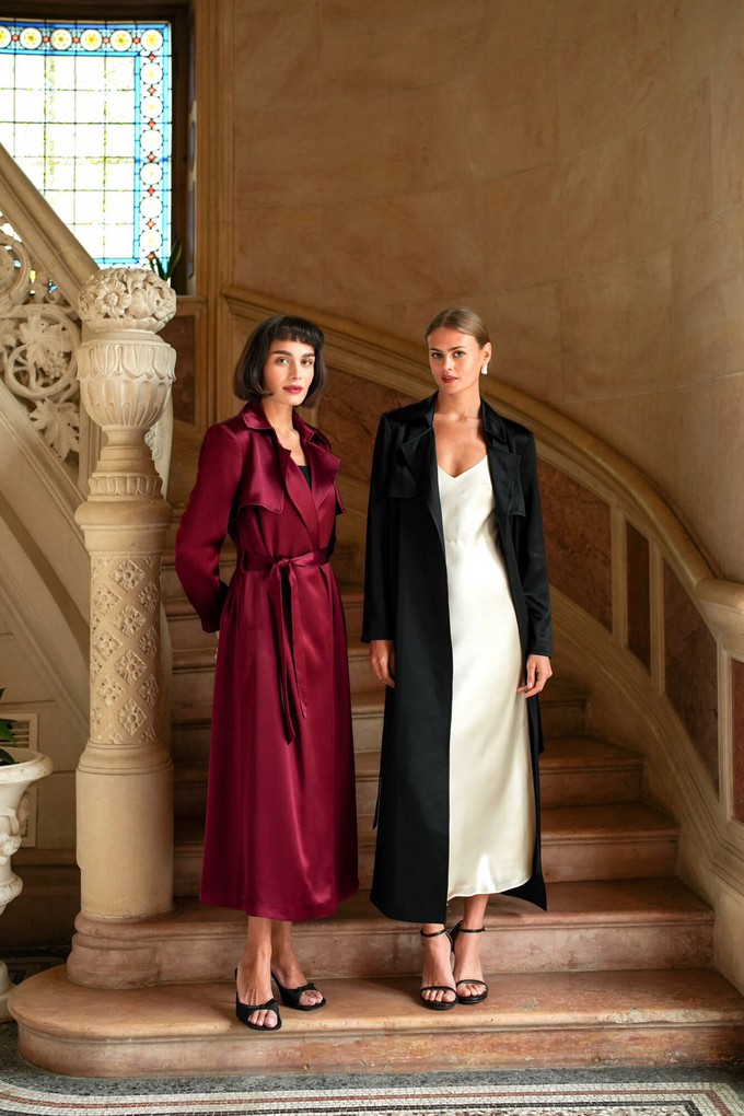 Cameron Satin Trenchcoat from GAÂLA
