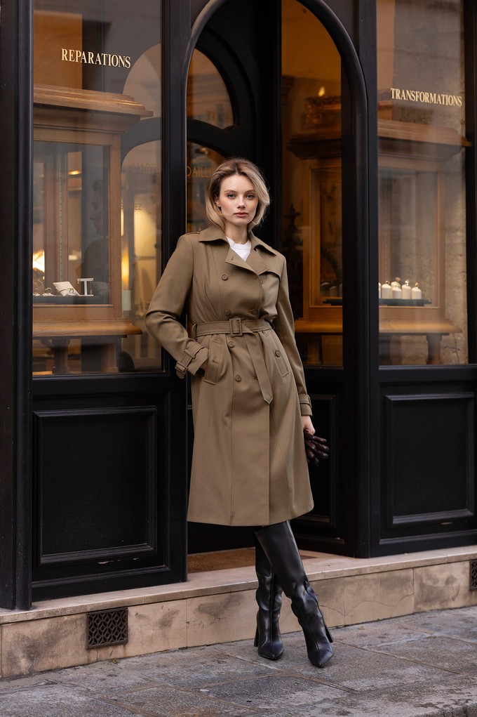 Kelianne Wool-Cotton Trench Coat from GAÂLA