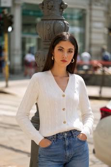 Vince Cotton Cashmere Cardigan via GAÂLA