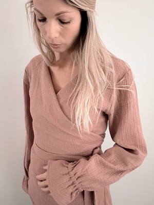 Wrap blouse – Old Blush from Glow - the store