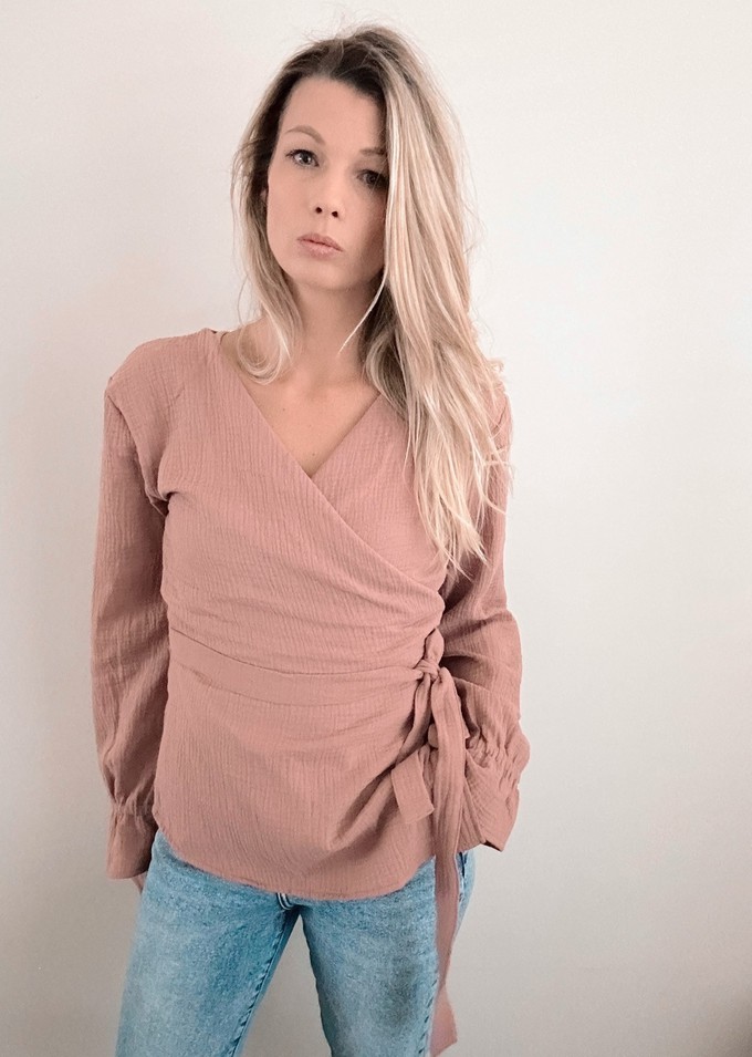Wrap blouse – Old Blush from Glow - the store Wrap blouse – Old Blush from Glow - the store