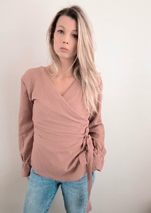 Wrap blouse – Old Blush from Glow - the store