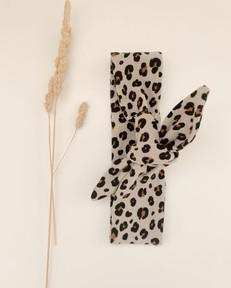 Button hairband organic cotton – Leopard from Glow - the store