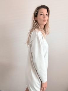 Sweater dress – Creme via Glow - the store