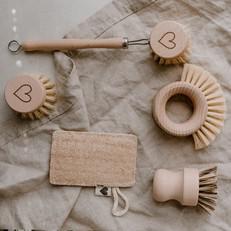 Wooden dishwasher brushes in a set of 5 via Glow - the store