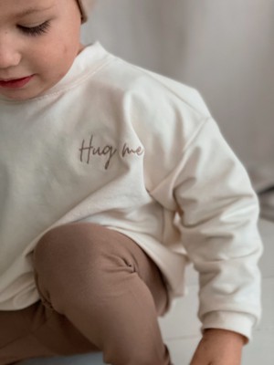 Oversized sweater with text – Ecru from Glow - the store