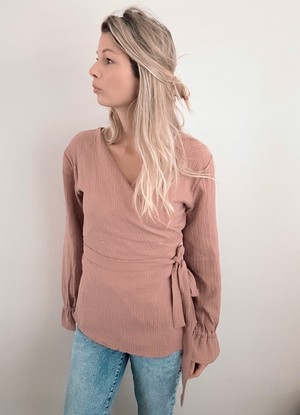 Wrap blouse – Old Blush from Glow - the store Wrap blouse – Old Blush from Glow - the store