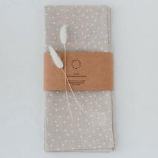 Linen tea towels Natural Dots – set of 2 via Glow - the store