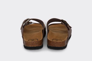 JUNO vegan buckled slide-on | BROWN from Good Guys Go Vegan