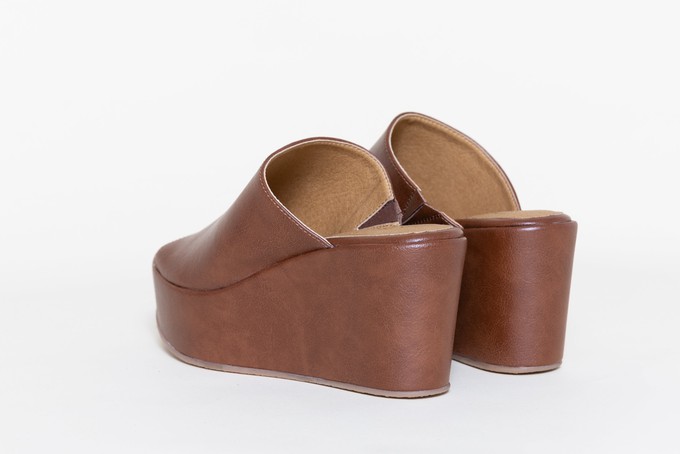 CORY Brown vegan platform shoes| warehouse sale from Good Guys Go Vegan
