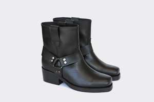CHUCK Black motorcycle boots| warehouse sale from Good Guys Go Vegan