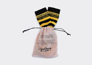 "Striped" crew socks | GREEN/WHITE and BLACK/YELLOW from Good Guys Go Vegan