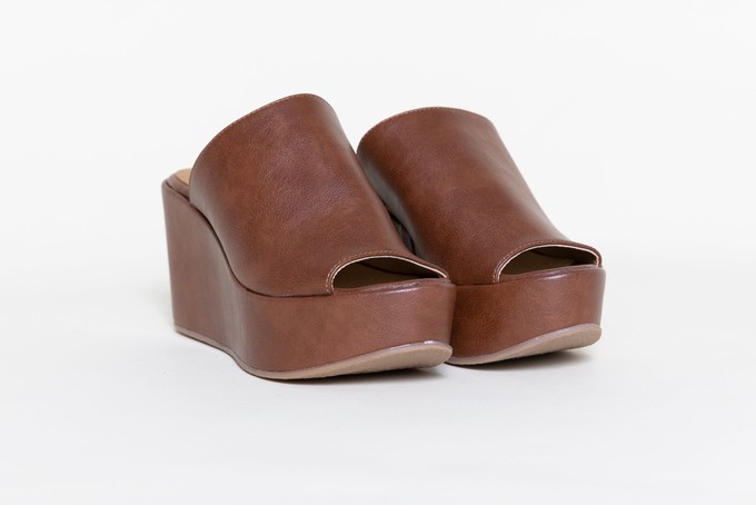 CORY Brown vegan platform shoes| warehouse sale from Good Guys Go Vegan