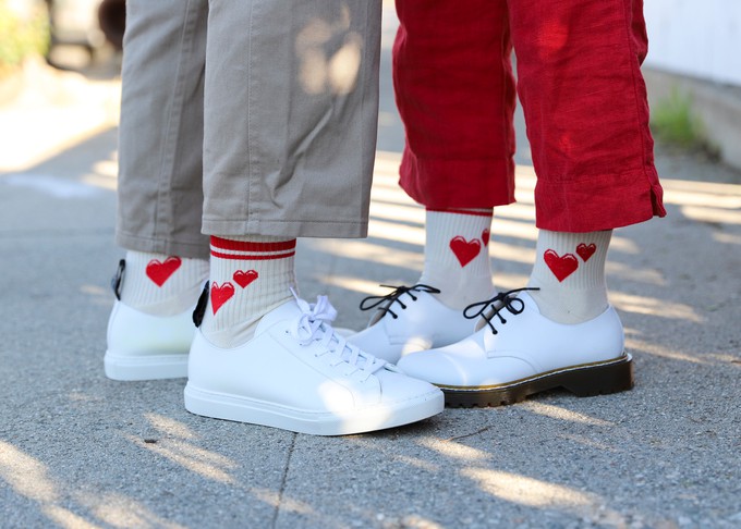 "Go Vegan" crew socks | LOVE is in the air  from Good Guys Go Vegan