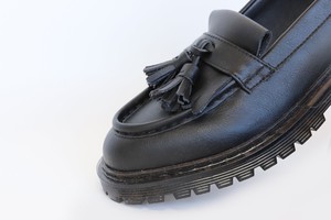 TOSH vegan tassel Loafers | BLACK from Good Guys Go Vegan