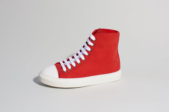 KAMO Red/White sneakers| warehouse sale from Good Guys Go Vegan