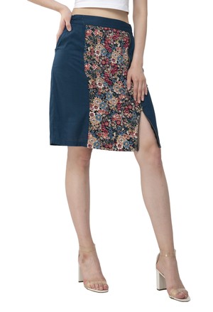Teal and floral adjustable skirt from Grab Your Garb