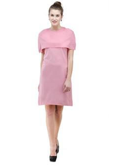 Pink dress with warm shoulders via Grab Your Garb