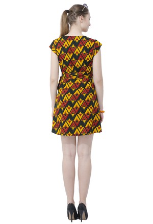 Colorful Triangles Tie-up Dress from Grab Your Garb