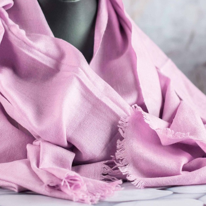 Lavender Certified Cashmere Scarf from Heritage Moda