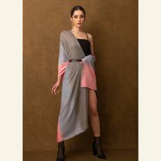 Pink and Grey Ombré Cashmere Scarf via Heritage Moda