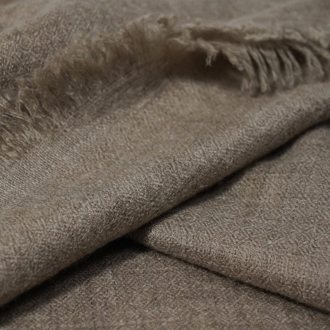 Beige Natural Cashmere Scarf from Heritage Moda