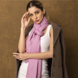 Lavender Certified Cashmere Scarf from Heritage Moda