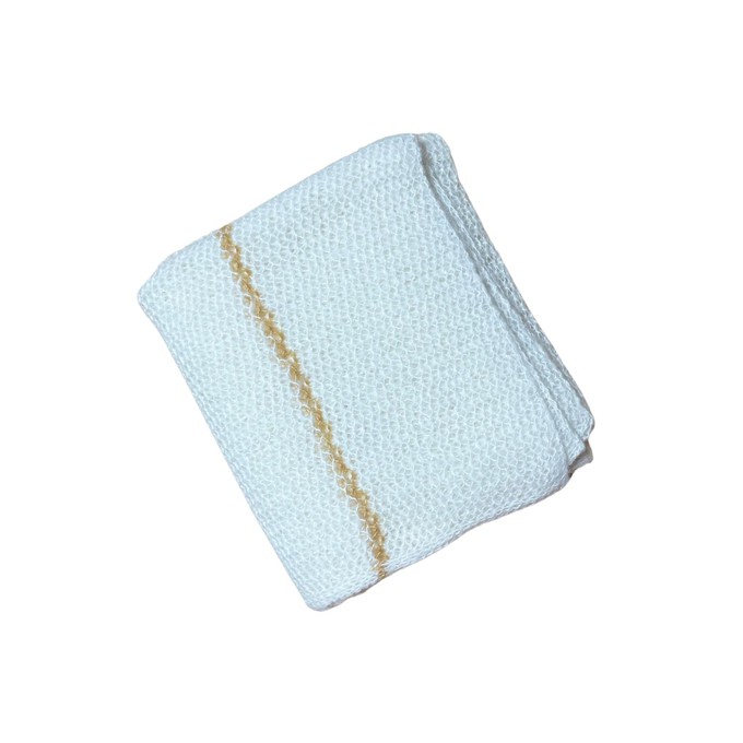 Handmade Cream White Pure Alpaca Scarf from Heritage Moda