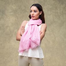 Soft Pink Cashmere Scarf via Heritage Moda
